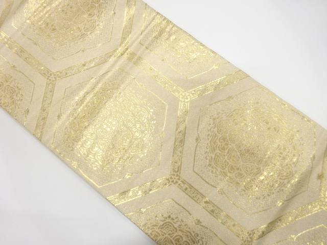 JAPANESE FUKURO OBI / WOVEN KIKKO WITH FLOWER